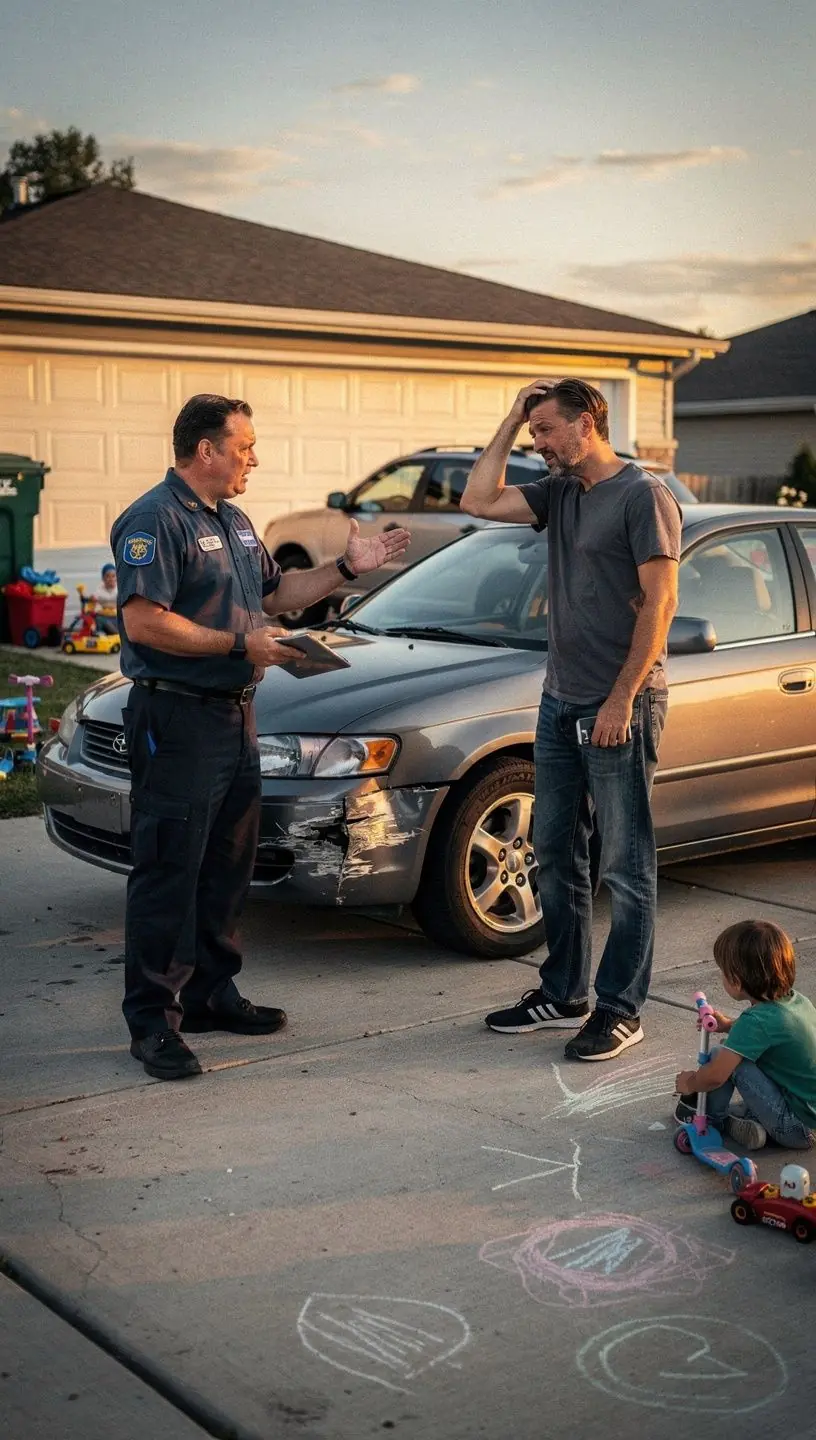 Автомобиль на фоне красивого пейзажа, символизирующий свободу и безопасность.